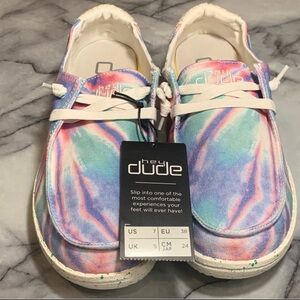 Hey Dude Women’s Wendy Rose Candy Tie Dye Slip Ons Size 7 NWT